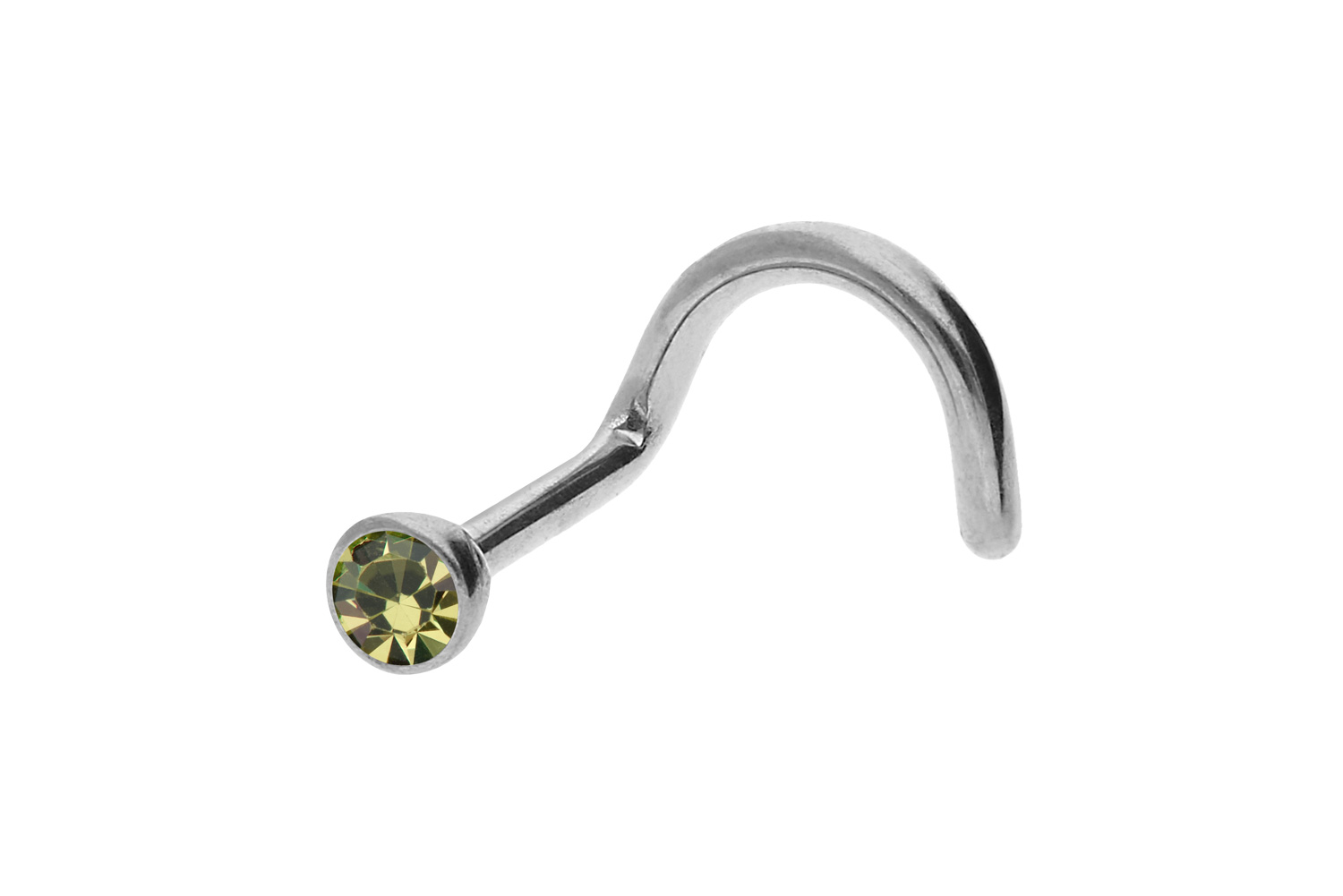 Chirurgenstahl Nasenstecker Nasenpiercing Spirale KRISTALL ++SALE++